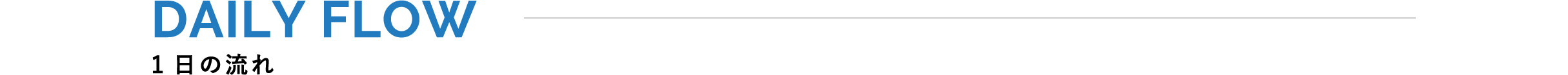 DAILY FLOW 1日の流れ